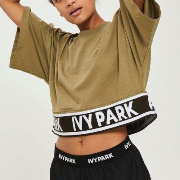IVY PARK Tops - Ivy Park Olive Green Crop Top